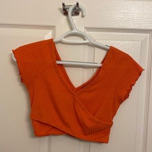 Orange crop top